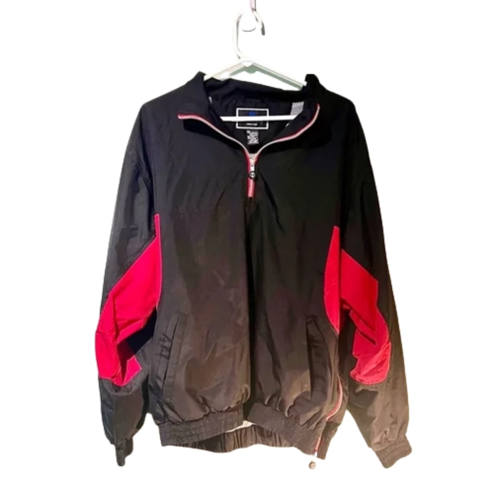 Vintage Holloway Windbreaker Black and Red Men’s Large